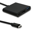 Kabel adapter Qoltec USB 3.1 typCM /  HDMI AF+USB AF+USB C | czarny - 1124892