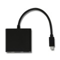 Kabel adapter Qoltec USB 3.1 typCM /  HDMI AF+USB AF+USB C | czarny - 1124893