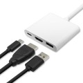 Kabel USB Qoltec 3.1 typCM /  HDMI AF+USB AF+USB C - 1630026