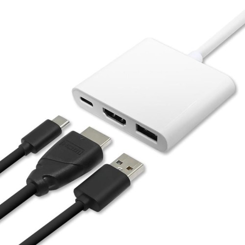 Kabel USB Qoltec 3.1 typCM /  HDMI AF+USB AF+USB C - 1630026