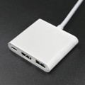 Kabel USB Qoltec 3.1 typCM /  HDMI AF+USB AF+USB C - 1630031