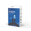 Kabel HDMI (M) v2.1 Savio CL-175, 5m, 8K, kątowy, OFC, niebiesko-czarny, złote końcówki - 1452145
