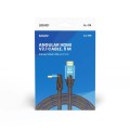 Kabel HDMI (M) v2.1 Savio CL-175, 5m, 8K, kątowy, OFC, niebiesko-czarny, złote końcówki - 1452146