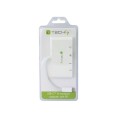 Kabel adapter Techly USB-C do 4K HDMI, Gigabit RJ45 / USB-A, USB-C PD 60W 0,14m biały - 1630079
