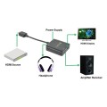Kabel adapter Techly HDMI 4Kx2K do Audio 5.1CH SPIDF / 2.0 Jack 3.5mm Extractor - 1630097