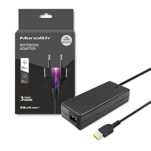 Zasilacz sieciowy Qoltec do Lenovo 20V 3,25A Slim Tip - 958126