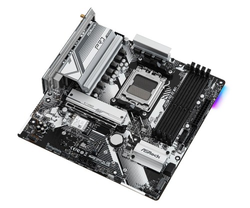 Płyta ASRock A620M Pro RS WiFi /AMD A620/DDR5/SATA3/M.2/USB3.0/WiFi/BT/PCIe4.0/AM5/mATX - 1548641