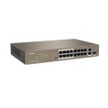 Switch niezarządzalny Tenda TEF1118P-16-150W 16-port Ethernet Switch 10/100 Mb/s PoE 150W Rack - 744475