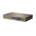 Switch niezarządzalny Tenda TEF1118P-16-150W 16-port Ethernet Switch 10/100 Mb/s PoE 150W Rack - 744474