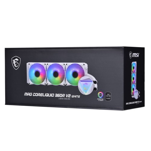 Chłodzenie wodne MSI MAG CORELIQUID 360R V2 WHITE ARGB 3x120mm - 1555422