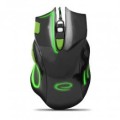 Mysz przewodowa Esperanza MX401 Hawk optyczna Gaming USB czarno-zielona - 783493
