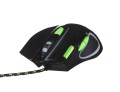 Mysz przewodowa Esperanza MX401 Hawk optyczna Gaming USB czarno-zielona - 1637219