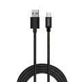 Kabel USB 2.0 Savio CL-129 USB A (M) - USB typ C (M) 2,1A, oplot, 2m , czarny - 1186915