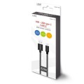 Kabel USB 2.0 Savio CL-129 USB A (M) - USB typ C (M) 2,1A, oplot, 2m , czarny - 1310007