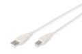 Kabel drukarkowy DIGITUS USB 2.0 A/M - B/M, 1,8m beżowy - 971841
