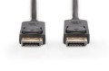 Kabel DisplayPort DIGITUS z zatrzaskami 4K 60Hz UHD Typ DP/DP M/M czarny 3m - 1124933