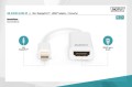 Kabel adapter DIGITUS mini Displayport 1080p 60Hz FHD Typ mini DP/ HDMI M/Ż biały 0,15m - 1668495