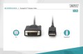 Kabel adapter DIGITUS DisplayPort z zatrzaskiem 1080p 60Hz FHD Typ DP/DVI-D (24+1) M/M 1m - 1668504