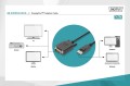 Kabel adapter DIGITUS DisplayPort z zatrzaskiem 1080p 60Hz FHD Typ DP/DVI-D (24+1) M/M 1m - 1668505