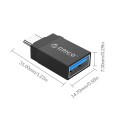 Adapter USB Orico CBT-UT01-BK-BP USB-C na USB-A alu czarny zawieszka - 1495691