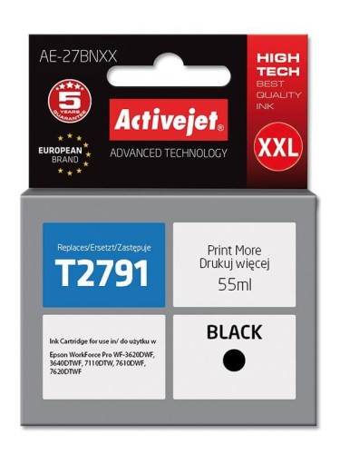 Tusz Activejet AE-27BNXX (zamiennik Epson 27XXL T2791; Supreme; 55 ml; czarny) - 1669624