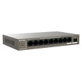 Switch zarządzalny IP-COM By Tenda G2210P-8-102W 9x1GbE 1xSFP PoE 102W - 1541088