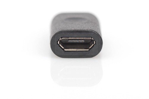 Adapter DIGITUS USB 2.0 HighSpeed Typ USB C/microUSB B M/Ż czarny - 1668304