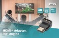 Adapter DIGITUS HDMI 2.0 HighSpeed z Ethernetem Typ HDMI A kątowy/HDMI A M/Ż czarny - 1668319