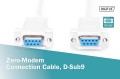 Kabel szeregowy DIGITUS 9pin /Ż - 9pin /Ż  null-modem 3m biały - 1668333
