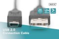 Kabel USB DIGITUS 2.0 A/M - mini B/M, 1m - 1668358