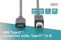 Kabel DIGITUS USB 2.0 HighSpeed Typ USB C/B M/M, Power Delivery, czarny 1,8m - 1668367