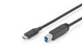 Kabel DIGITUS USB 3.0 SuperSpeed 5Gbps Typ USB C/B M/M Power Delivery czarny 1,8m - 971866