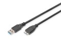 Kabel DIGITUS USB 3.1 Gen.1 SuperSpeed 5Gbps Typ USB A/microB M/M czarny 1,8m - 971868