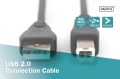 Kabel drukarkowy USB DIGITUS 2.0 A/M - USB B /M 5m czarny - 1668392