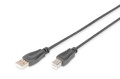 Kabel drukarkowy USB DIGITUS 2.0 A/M - USB B /M 5m czarny - 971870