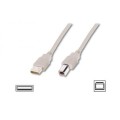 Kabel drukarkowy DIGITUS USB 2.0 A/M - B/M, 3m beżowy - 1221066