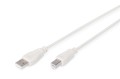 Kabel drukarkowy DIGITUS USB 2.0 A/M - B/M, 3m beżowy - 971872