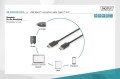 Kabel USB 2.0 DIGITUS HighSpeed Typ USB C/USB C M/M czarny 1,8m - 1668403