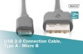 Kabel USB DIGITUS 2.0, typ A - B micro, 1m czarny - 1668410