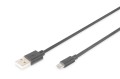 Kabel USB DIGITUS 2.0, typ A - B micro, 1m czarny - 971878