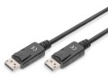 Kabel DisplayPort DIGITUS z zatrzaskami 1080p 60Hz FHD Typ DP/DP M/M czarny 5m - 971952