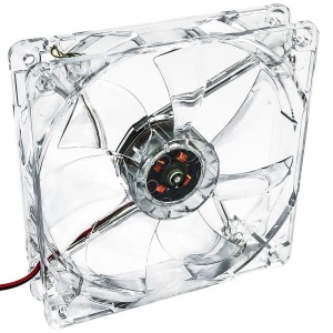 Wentylator systemowy Akyga AW-12A-BR 12cm LED czerwony Molex