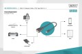 Kabel adapter USB 2.0 DIGITUS HighSpeed OTG Typ miniUSB B/USB A M/Ż czarny 0,2m - 1668335