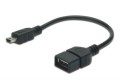 Kabel adapter USB 2.0 DIGITUS HighSpeed OTG Typ miniUSB B/USB A M/Ż czarny 0,2m - 971840