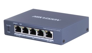 HIKVISION Przełącznik 4xPoE (1x HiPoE 60W), 1xUplink