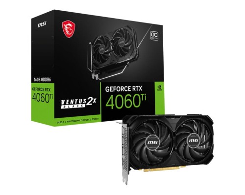 Karta VGA MSI GeForce RTX 4060 Ti VENTUS 2X BLACK 16G OC 16GB GDDR6 128bit HDMI+3xDP PCIe4.0 - 1672914