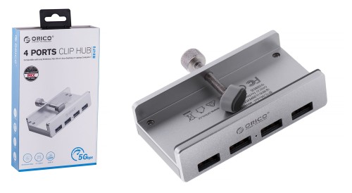Hub USB Orico MH4PU-SV-BP przykręcany, 4 porty USB 3.1 Gen 1 - 1065199