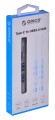 Hub USB-C, czytnik kart Orico AH-12F-GY-BP 3xUSB-A 3.1 Gen1, 5Gbps, alu - 1145640