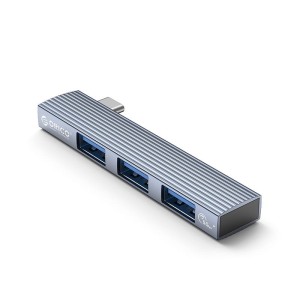 Hub USB-C Orico AH-W13-GY-BP 3*USB-A bez kabla 5 Gbps