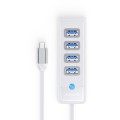 Hub USB-C Orico PW4U-C3-015-WH-EP 4x USB-A 3.1 biały - 1690316
